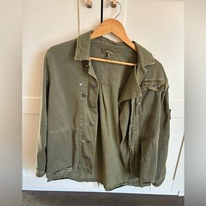 Free People Jacket Army Green with Embellishments on Sleeve XS